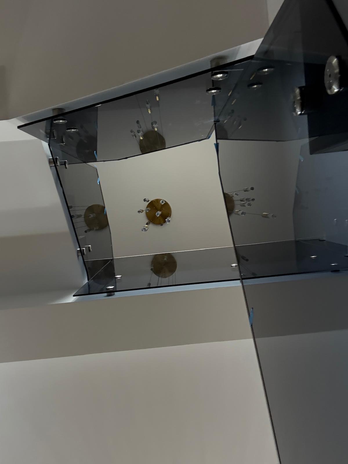 Balustradă din sticlă cu mână curentă inox